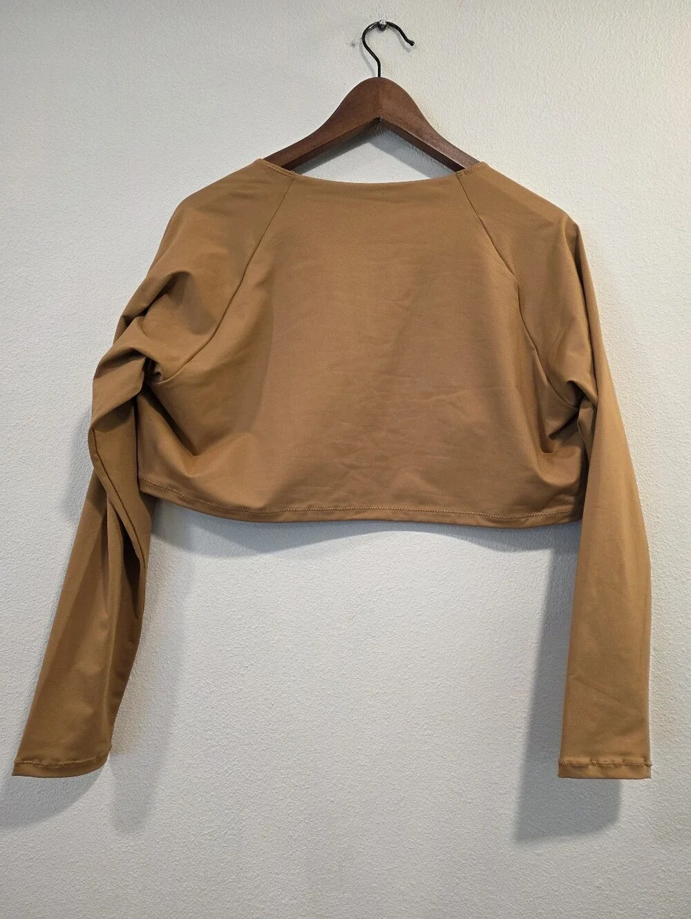 Skims Swim Long Sleeve Underwire Top in Almond -NWT